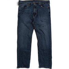 Levi's 505 Mens Jeans 36 x 29 Regular Fit Straight Leg Dark Wash Blue