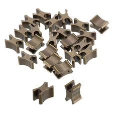 40Pcs Zipper Slider Retainers, #8 Closed-end Top Stoppers, Bronze