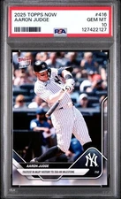 PSA 10 AARON JUDGE #416 2025 TOPPS NOW FASTEST IN MLB HISTORY TO 350 HR YANKEES