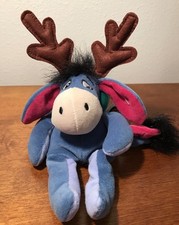 Eeyore Christmas Reindeer 9 Bean Bag Mini Walt Disney New with Tag Winnie Pooh