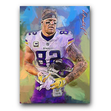Kyle Rudolph #2 Art Card Limited 9/50 Edward Vela Signed (Minnesota Vikings)