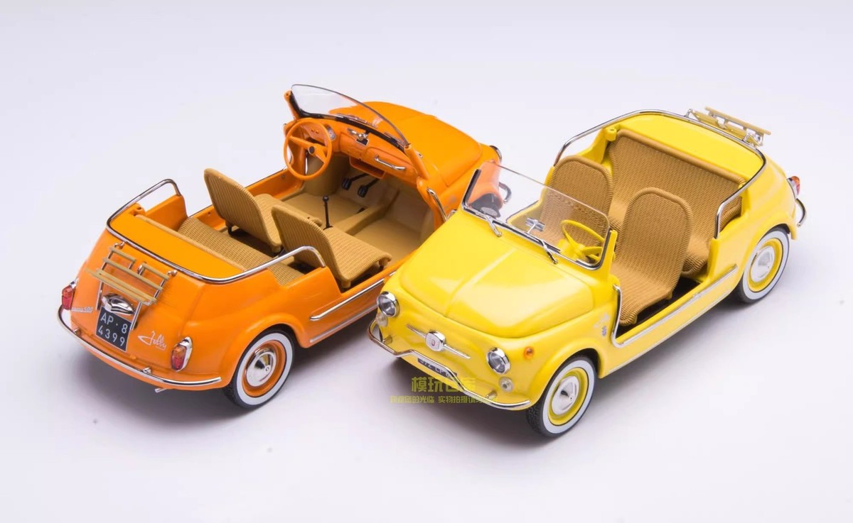NOREV 1/18 Fiat 500 Jolly 1965 Alloy Diecast Model Car Yellow