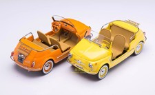 NOREV 1/18 Fiat 500 Jolly 1965 Alloy Diecast Model Car Yellow / Orange Gifts