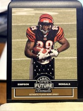 2008 JEROME SIMPSON BOWMAN FABRIC OF THE FUTURE JERSEY RC #FF-JS /100