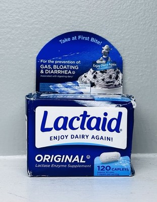 Lactaid Original Strength Caplets 120ct Exp 02/2027- NEW SEALED
