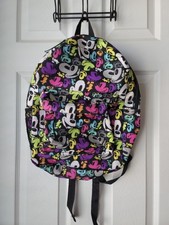 Disney park exclusive all over Mickey Mouse print Backpack W/ Adjustable Stripes