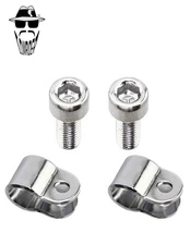 ORIGINAL LOWRIDER STEEL SISSY BAR CLAMPS WITH BOLTS CHROME (SOLD BY PAIR)