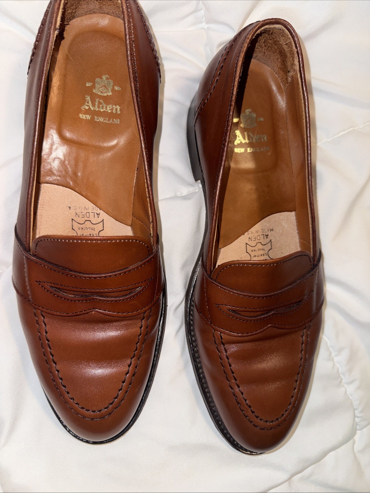 Alden 685 Burnished Tan Calfskin Full Strap Loafer