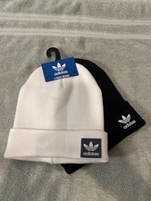 Adidas Mens 2 Pack Grove Knit Cuff Beanies Wonder Black And White Hat Beanie Cap