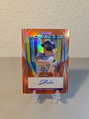 2022 Leaf Vivid Joey Wiemer Orange Technicolor /10 Auto