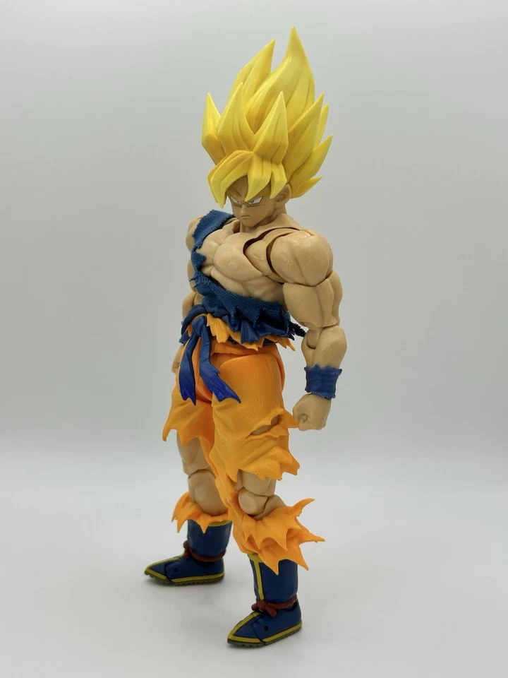 Paquete de camisas 1/12 dañadas de batalla chaleco azul para figura de SH Figuarts SonGoku Foto 2 de 4