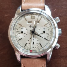 Vintage Gallet Chronograph Watch Triple Calendar Ref. 998 Valjoux 723 All Steel