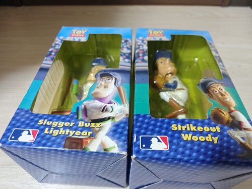 MLB Bobblehead Dodgers Slugger Buzz Lightyear & Strikeout Woody Set TOY STORY - Picture 2 of 17