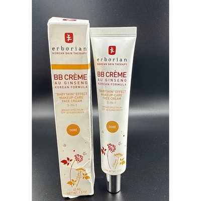 NEW Erborian BB Creme Au Ginseng Baby Skin Makeup Care Face Cream 1.5 OZ DORE