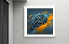 Rolex Submariner Starbucks 24x24 Giclée Art Print Ltd 1/25 Signed COA Rombley C3