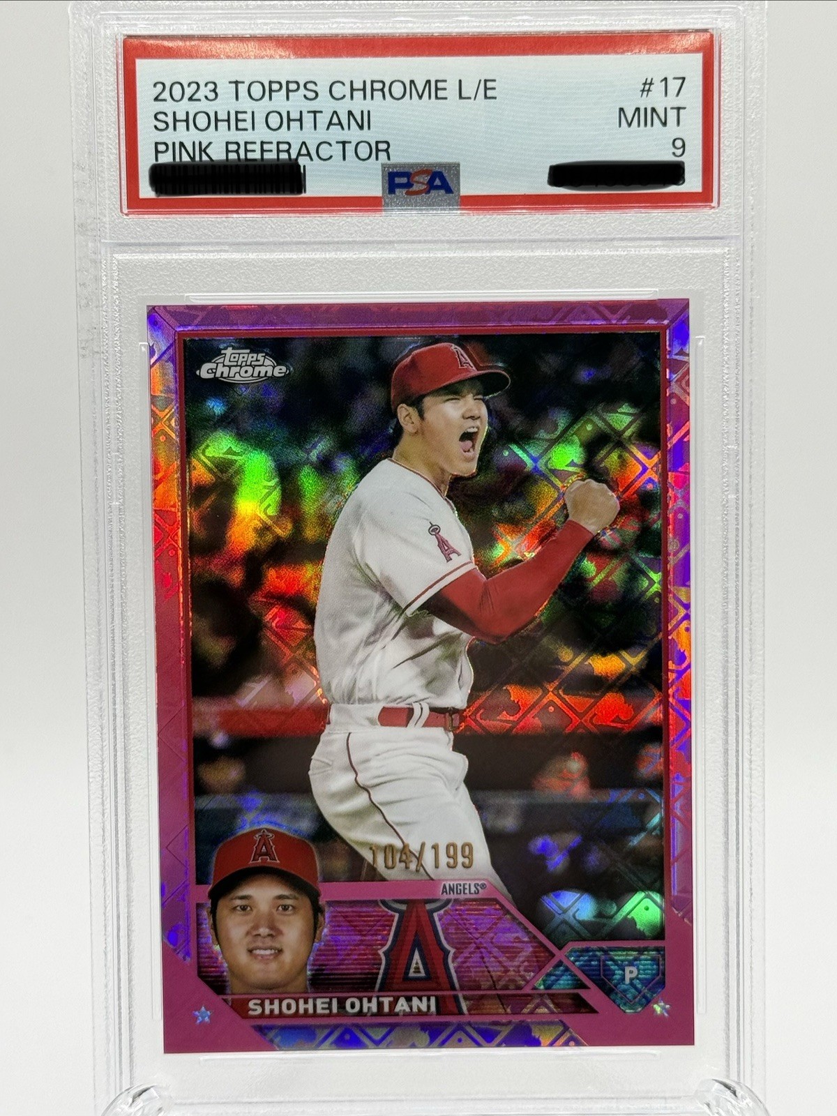 Shohei Ohtani 2023 Topps Chrome Logofractor Edition #17 Pink /199