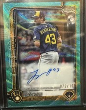 2025 Topps Chrome Baseball Logan Henderson #AC-LH Aqua Wave Refractor /199