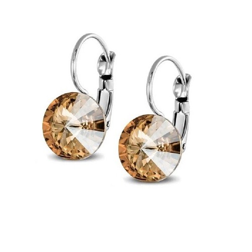 10mm Rivoli Swarovski Kristall Damen Ohrringe, Elegante Ohrringe mit Swarovski - Picture 8 of 68