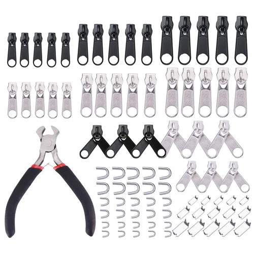 85Pcs/lot Zinc Alloy Fix Zipper Zip Slider Repair Instant DIY Kit Universal new - product listing photo
