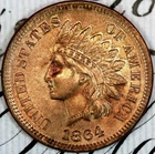 1864-L SUPERB+ GEM BU MS INDIAN HEAD PENNY DC492 FROM MATTHEWS HOARD