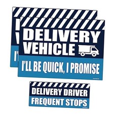 Delivery Vehicle Car Magnet Set of 3 Blue