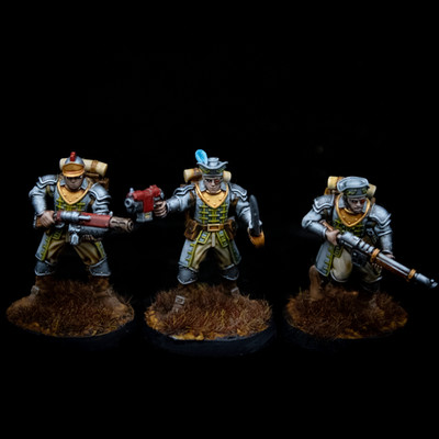 WH40k Astra Militarum Imperial Guard Painted Scintillan Fusiliers Command Squad