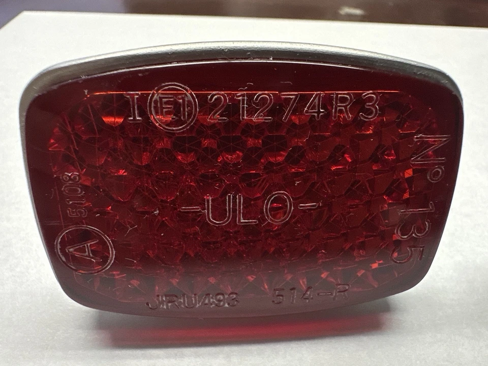 Par de reflectores rojos parachoques trasero originales mercedes-benz 1961 190sl Foto 3 de 4