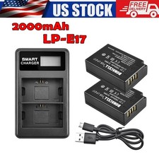 For Canon EOS R100 R50 RP R10 M3 760D 800D 8000D Rebel LP-E17 2X Battery Charger