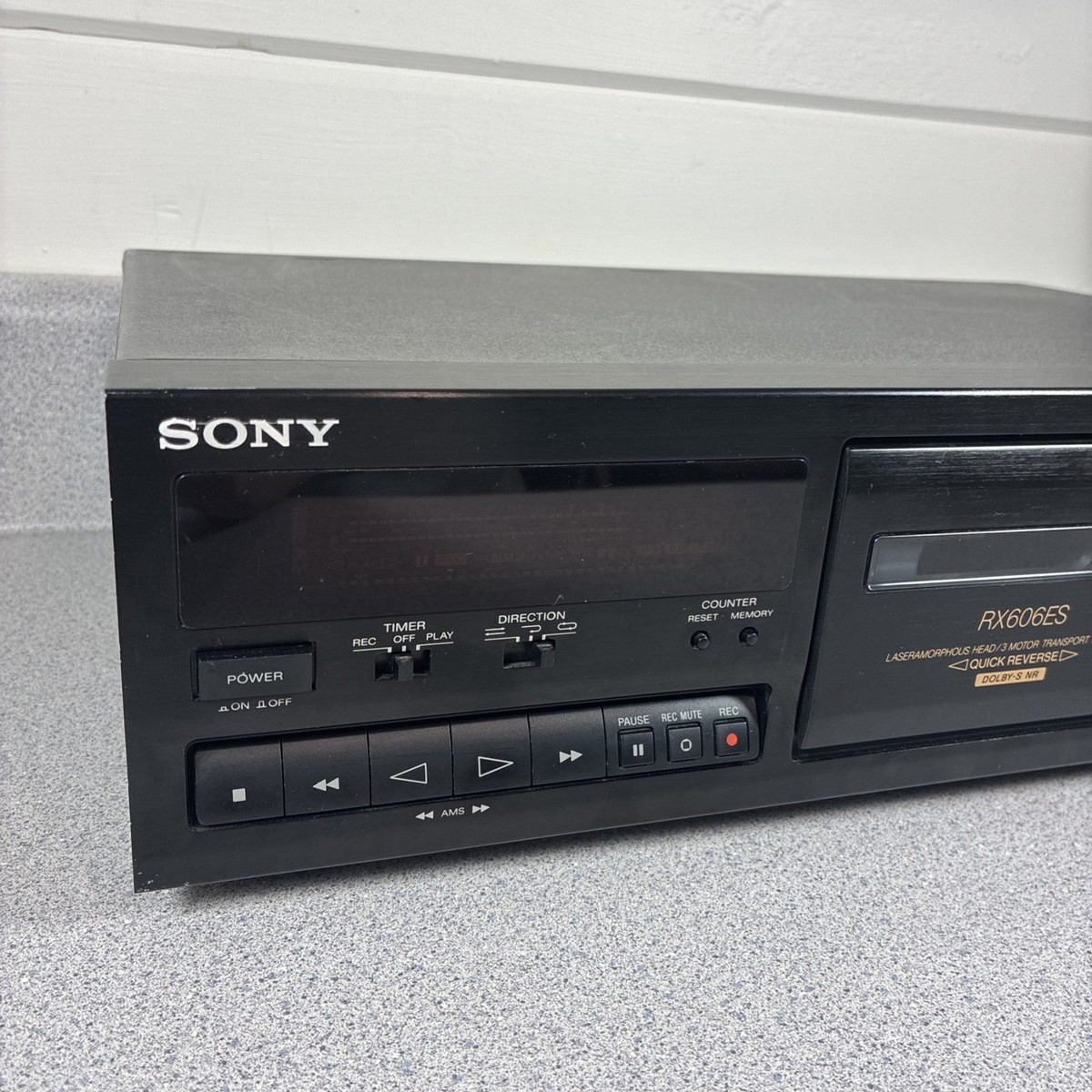 Sony TC-RX606ES Dolby B C S NR HX Pro Stereo Cassette Deck Player