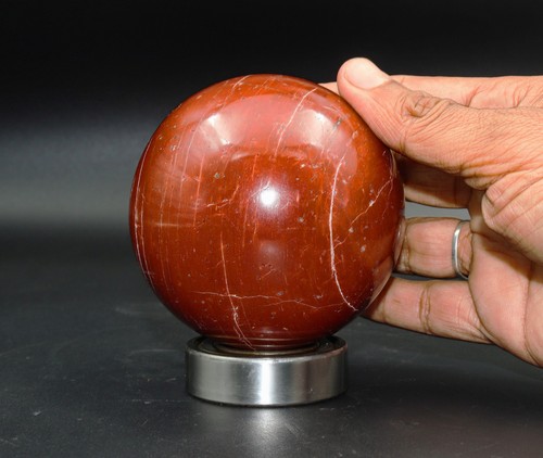 85MM Red Jasper Sphere Chakra Balancing Energy Crystal Healing Gemstone Ball - Picture 2 of 10