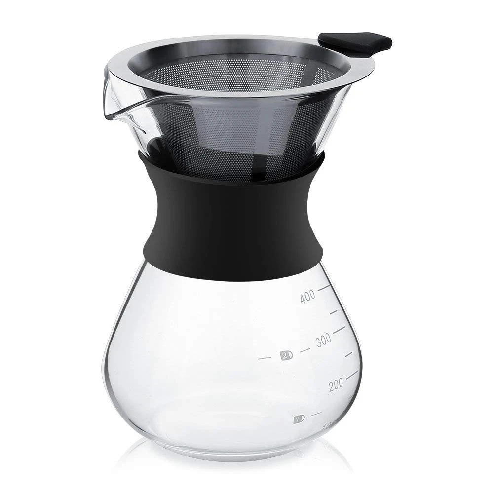 Pour Over Coffee Maker Glass Hand Drip Coffee Brewer Set Coffee Filter