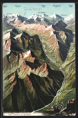Ansichtskarte Ferrovia del Gottardo, Lato del Sud 
