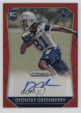 2015 Panini Prizm Rookie Signatures Red /55 Deontay Greenberry #RS-DG Auto 2j6