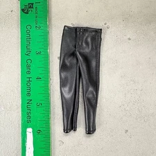 PB-LP: 1/12 Black faux leather pants for 6" action figure body