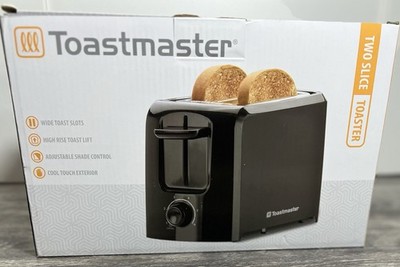Toastmaster Black 2 Slice Toaster Wide Toast Slots - Cool Touch - 6 Controls