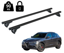 ROOF RACK BARS FOR ALFA ROMEO STELVIO 2017 - WITH ANTI-THEFT HANDRAIL