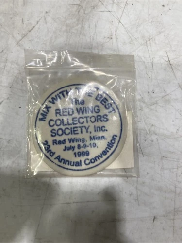 Red Wing Collectors Society Convention Pin Button MN Pottery 1999