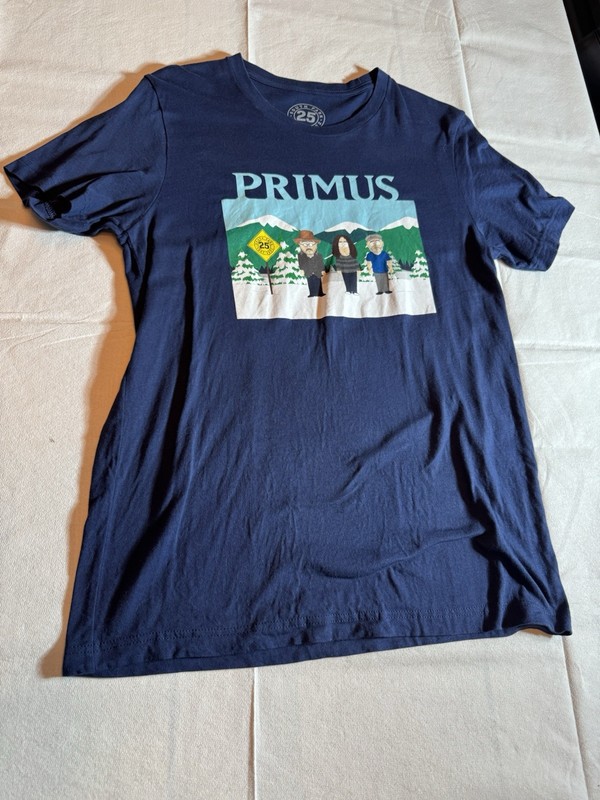 Comedy Partners South Park 25 Primus Blue Graphic Crewneck T-Shirt Men M