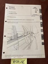 Renault Technical Note Door Mechanism Protection Engraving R5 Fuego Edition 1985