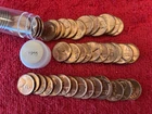 LINCOLN 1955 Wheat Cent BU Roll, Choice/Gems, from OBW, in Coin Tube