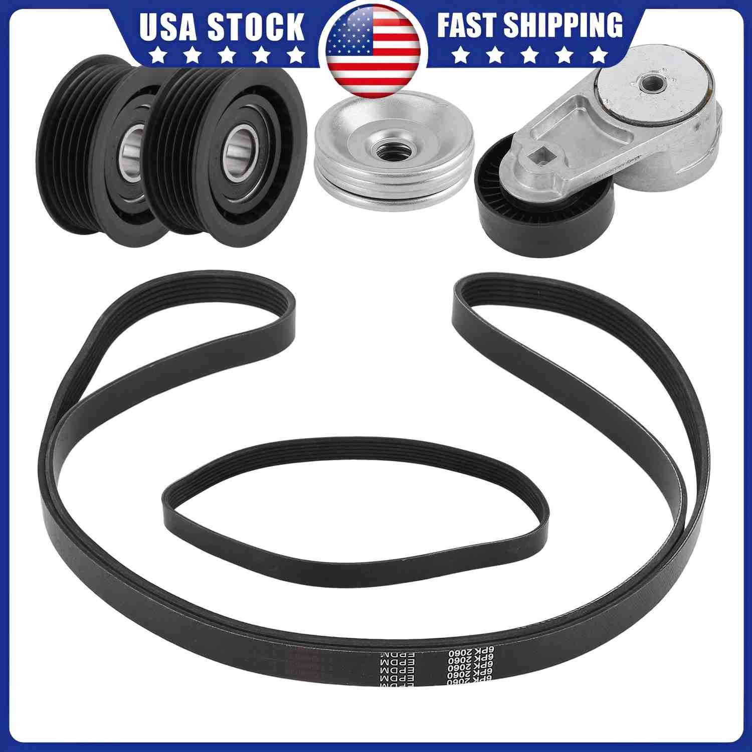 286570 278940 Belt Tensioner Idler Pulley Kit For Maserati Ghibli 3.0L V6 2017-