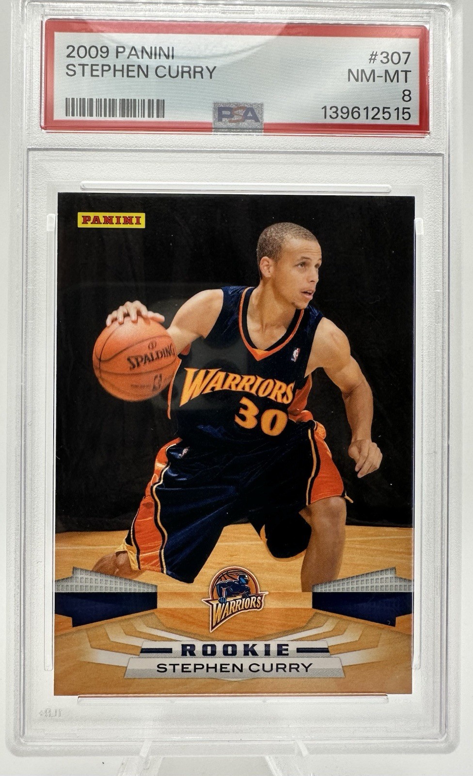 Panini 2009-10 Stephen Curry #307 Rookie Base PSA 8 Warriors NBA Basketball