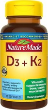Nature Made Vitamin D3  K2, 30 Softgels