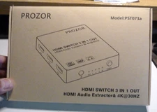Prozor HDMI Switch 3 in 1 out With 4k Audio Extractor Model PST073