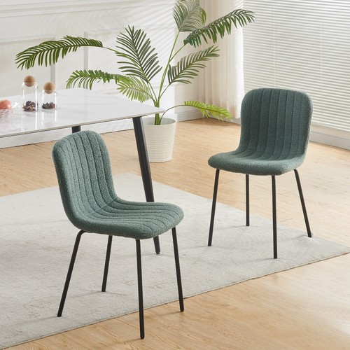 2/4/6Pcs Soft Fabric Dining Chairs with Upholstered Seat and Metal Legs-Bella - 第 30/98 張圖片