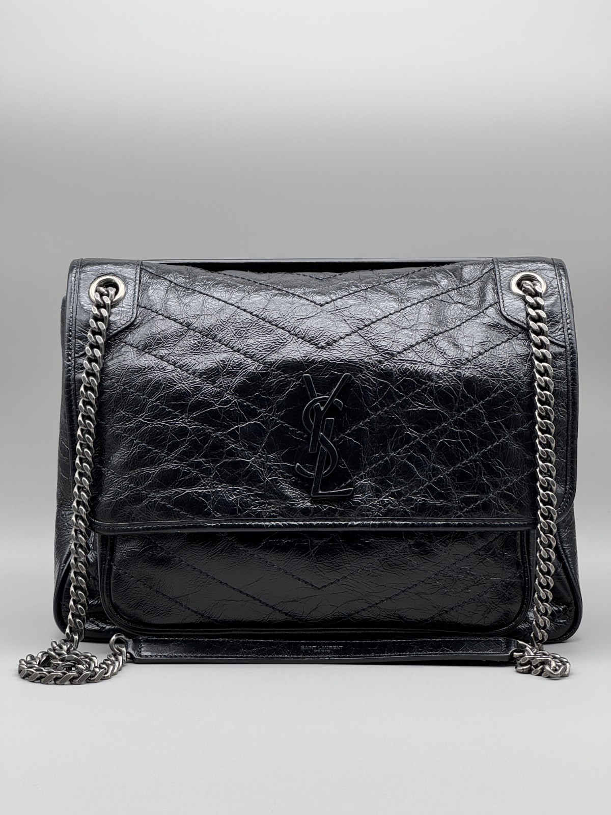 Saint Laurent Niki Shoulder Bag | Black Calf Leather