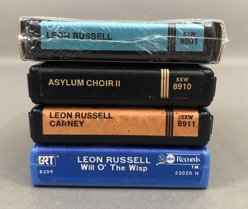 LEON RUSSELL - LOT OF FOUR 8 TRACK TAPES - ONE STILL SEALED - NEW PADS - NICE! - Picture 3 of 4