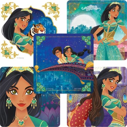 25 Disney Aladdin Jasmine Stickers Party Favors Birthday Envelope Seal Cards Ebay