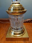 Pair of Large Crystal Columnar Lamps by Designer Warren Kessler — photo 9