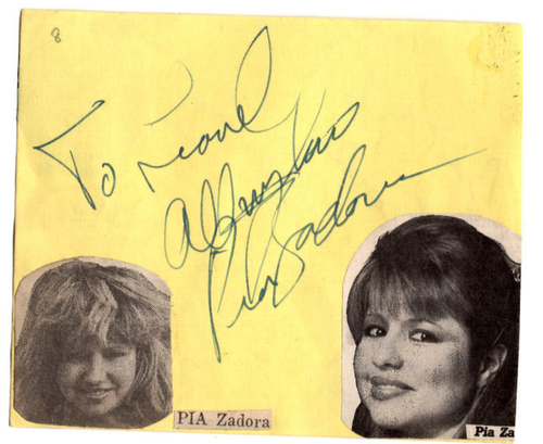 Charles Durning & Pia Zadora signierte Albumseiten 60er Jahre / handsignierte Schauspieler - Bild 2 von 2